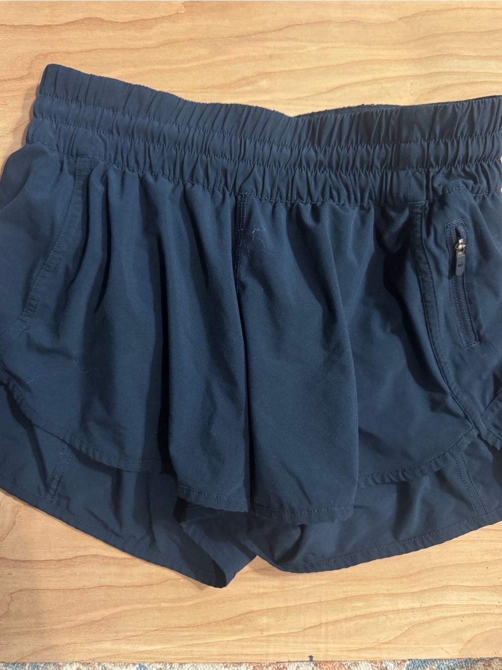 lululemon athletica Navy Athletic Shorts with Zip Pocket